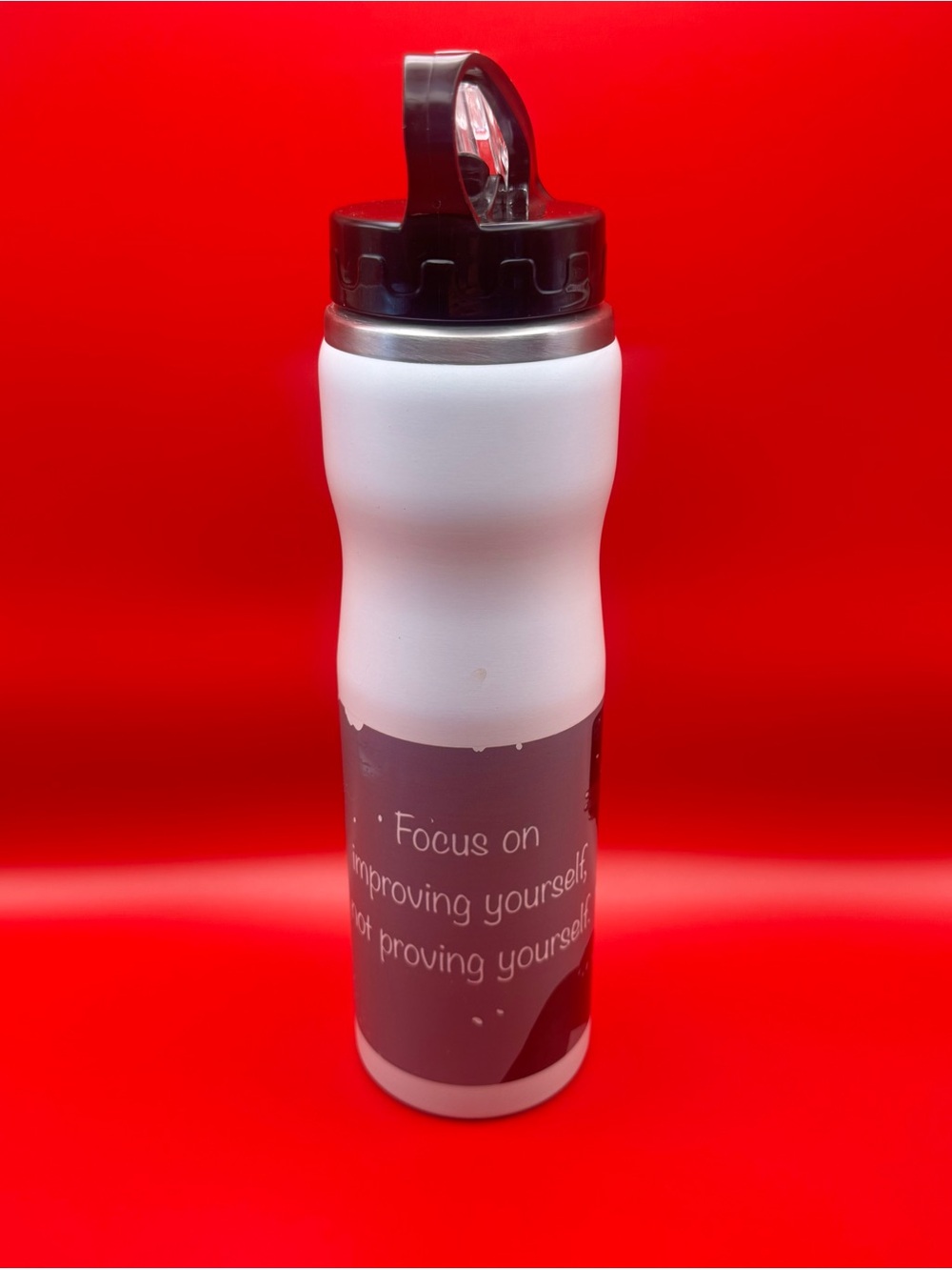 CUSTOM Sport Insulated Water Bottle with Straw
